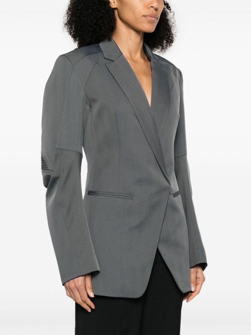 Grey Single Breasted Blazer