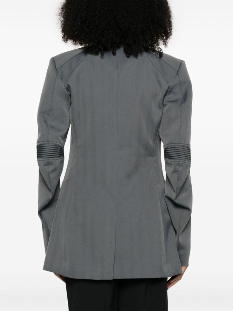 Grey Single Breasted Blazer