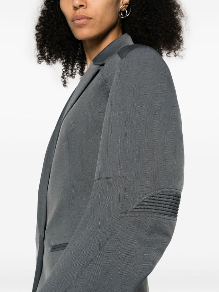 Grey Single Breasted Blazer
