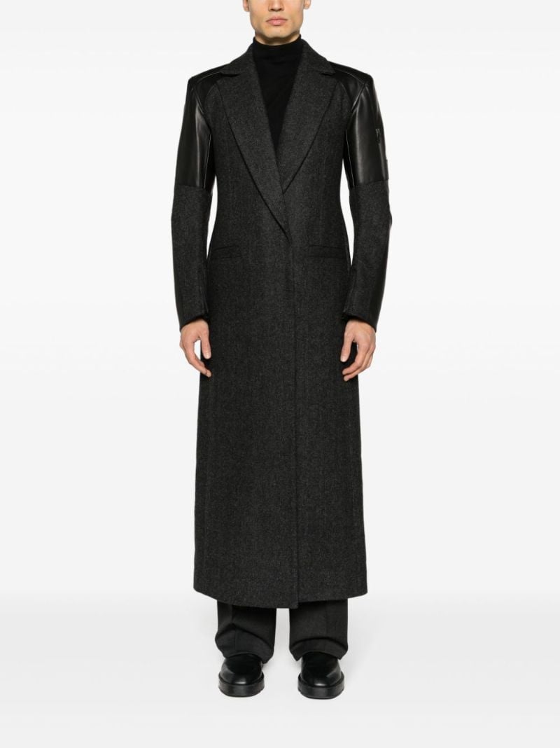 Grey Single Breasted Coat