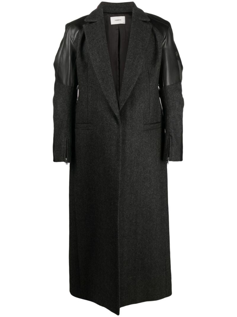 Grey Single Breasted Coat