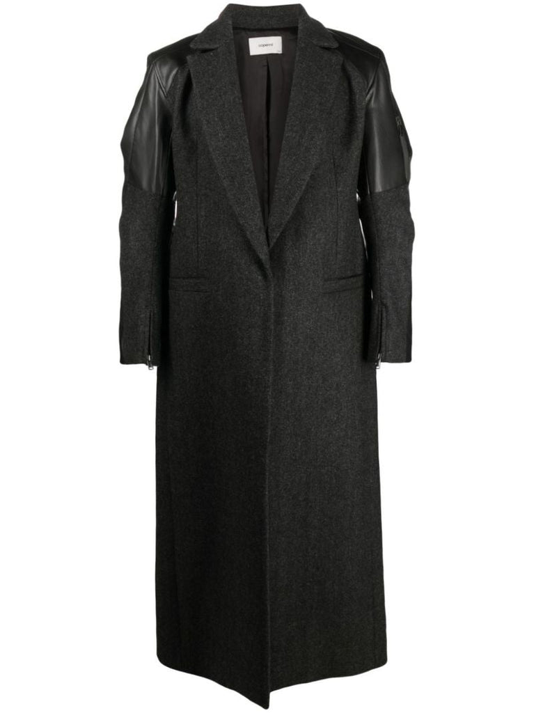 Grey Single Breasted Coat