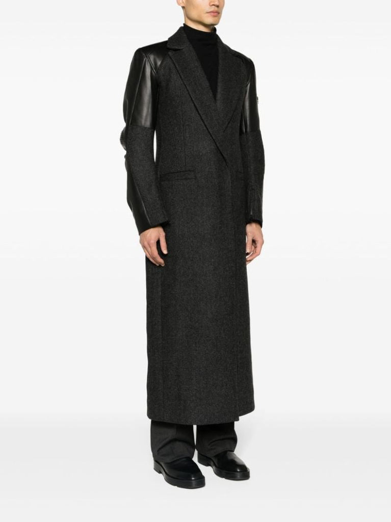Grey Single Breasted Coat