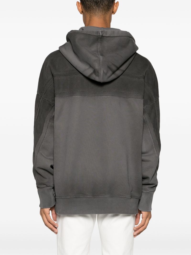 Grey Logo-print Cotton Hoodie