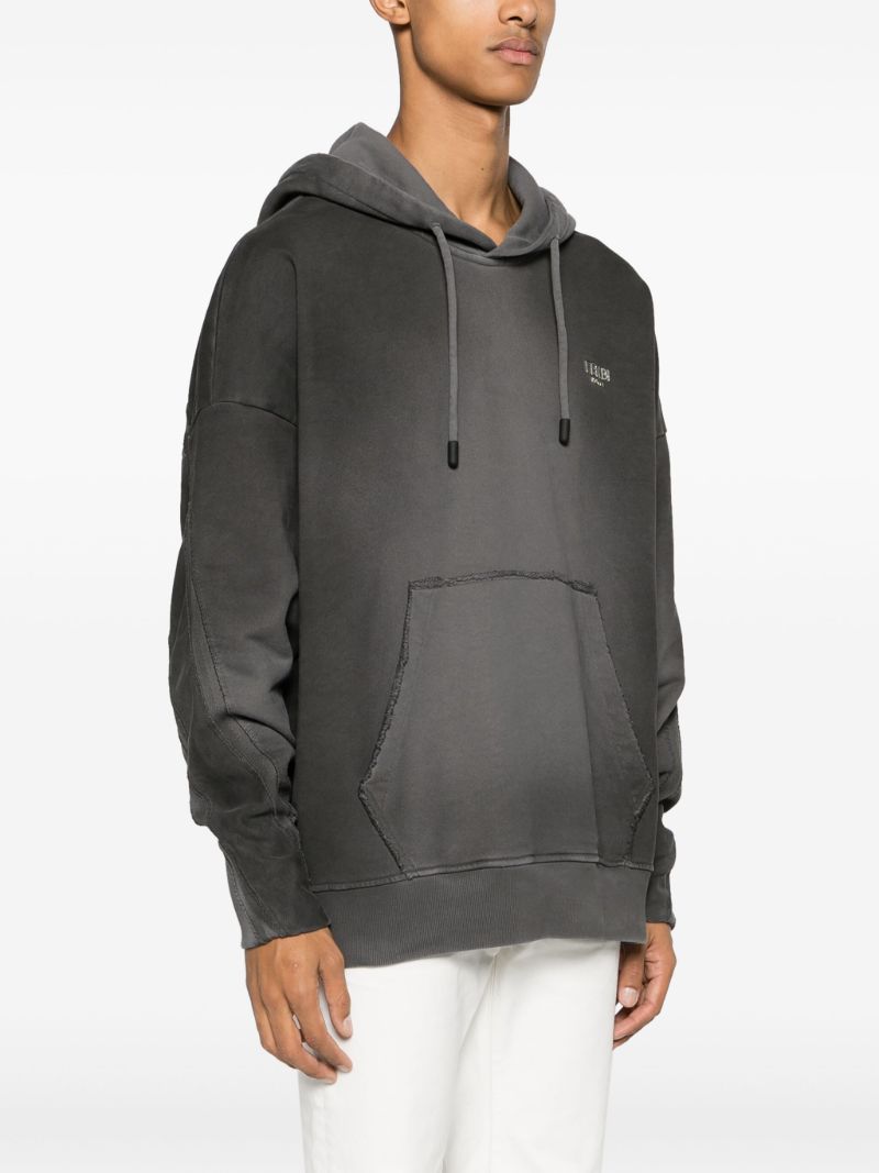 Grey Logo-print Cotton Hoodie