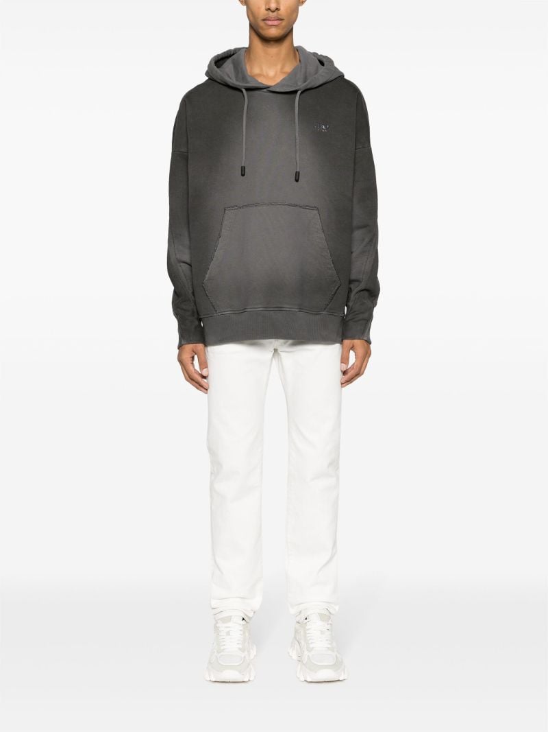 Grey Logo-print Cotton Hoodie