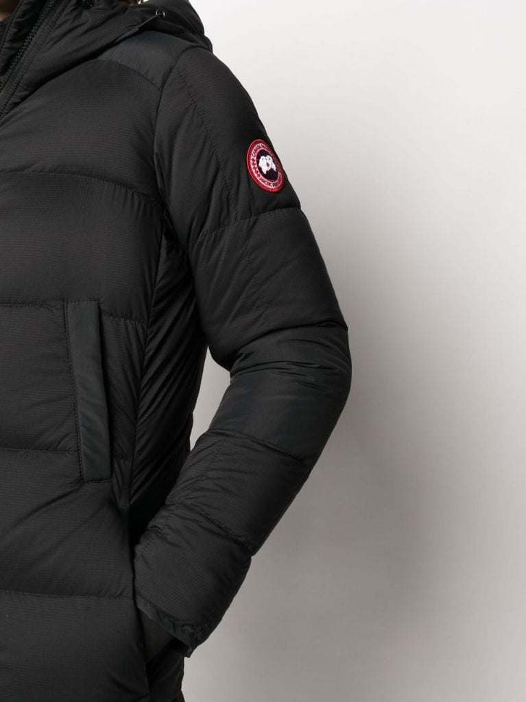 Black Alliston Hooded Quilted Jacket