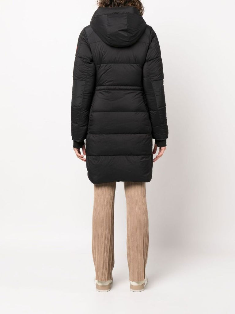 Black Alliston Hooded Quilted Jacket