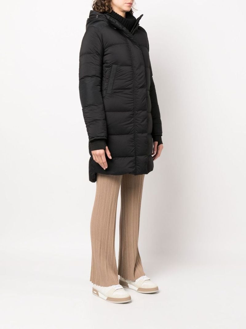 Black Alliston Hooded Quilted Jacket