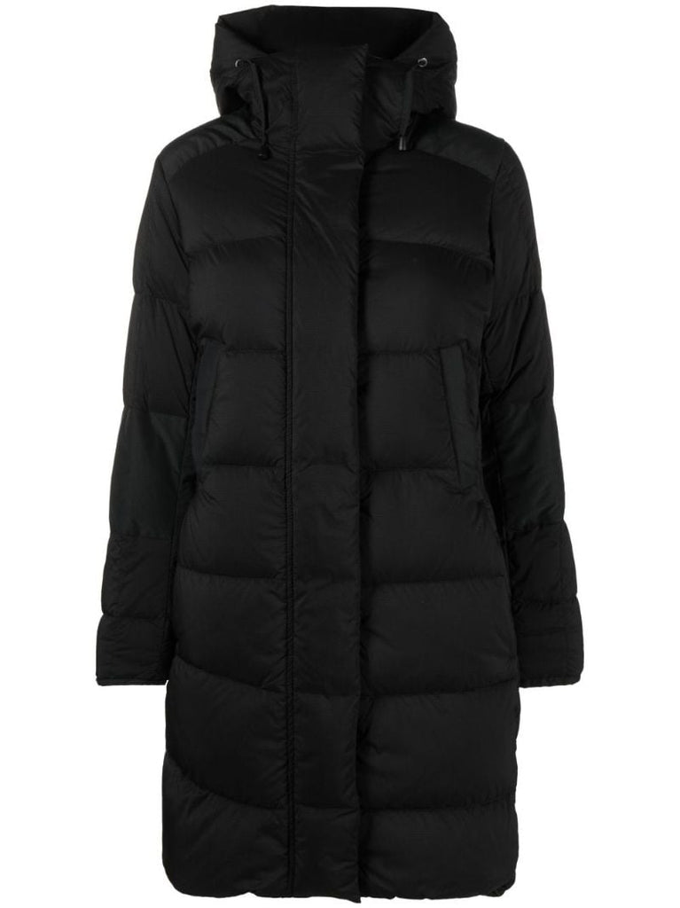 Black Alliston Hooded Quilted Jacket