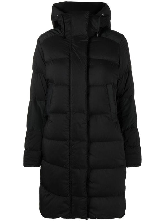 Black Alliston Hooded Quilted Jacket