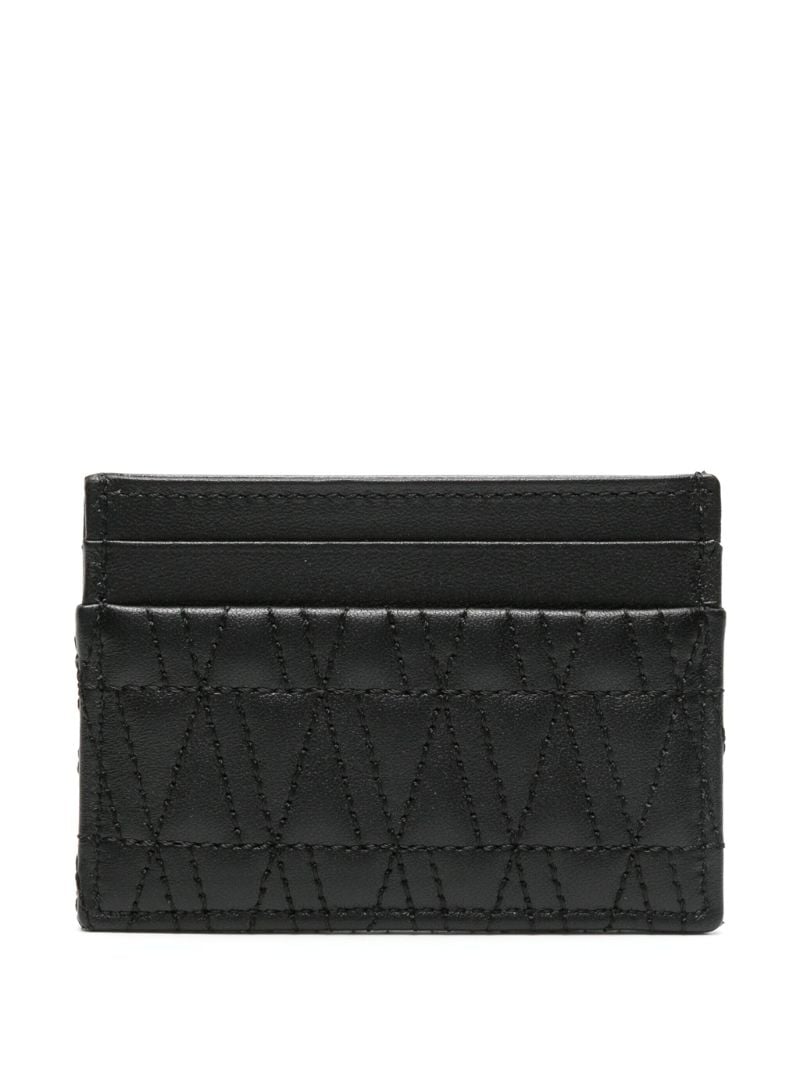 Black Virtus Leather Card Holder