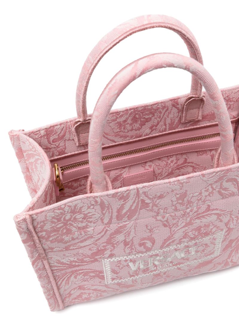 Pink Barocco Athena Small Tote Bag