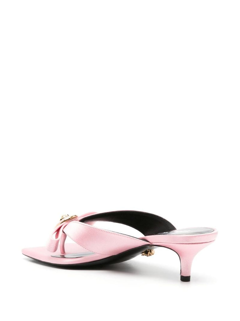 Pink Gianni Ribbon 45 Satin Mules