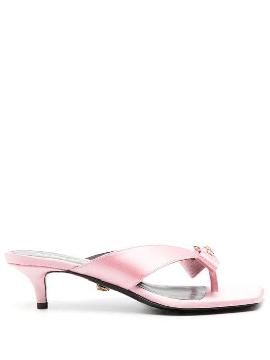 Pink Gianni Ribbon 45 Satin Mules
