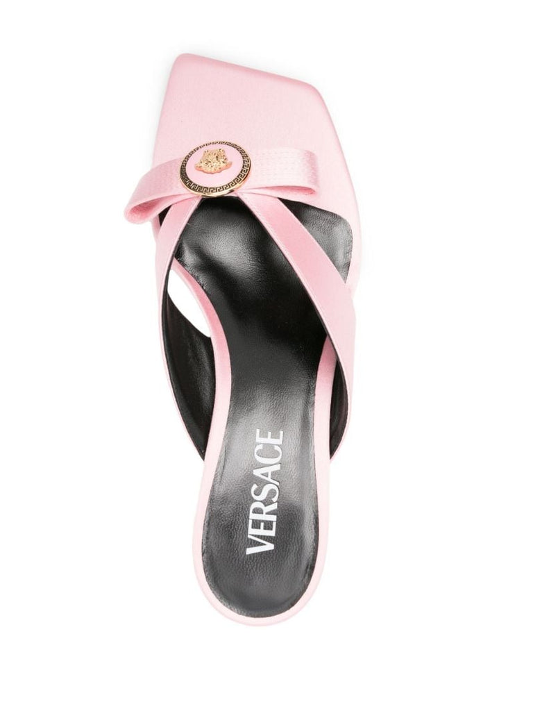 Pink Gianni Ribbon 45 Satin Mules
