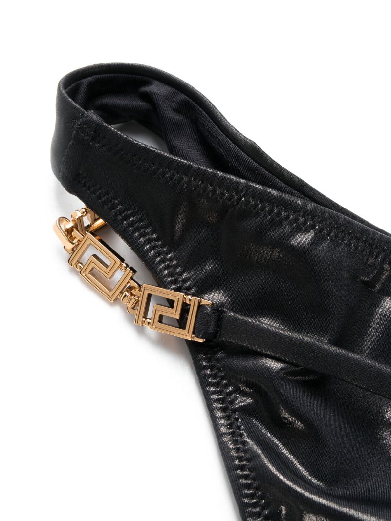 Black Greca Bikini Bottoms