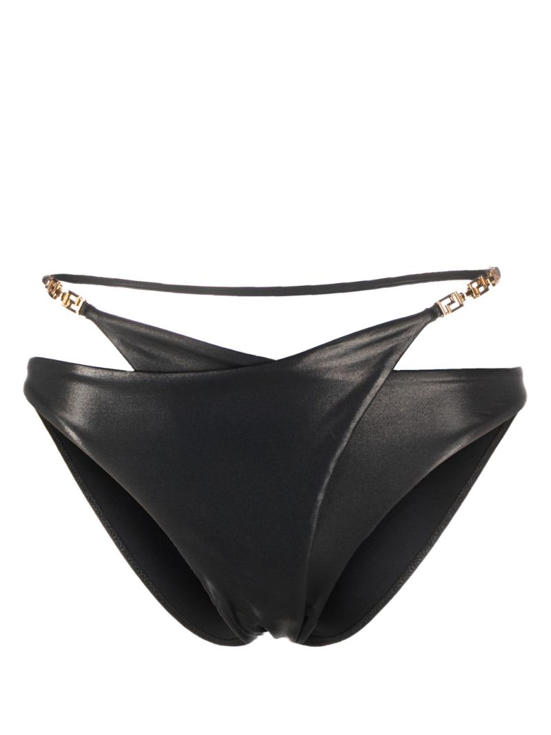 Black Greca Bikini Bottoms