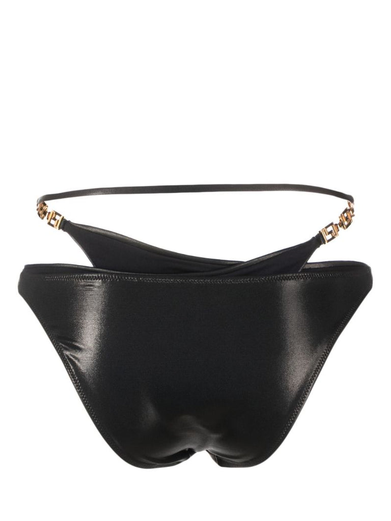 Black Greca Bikini Bottoms