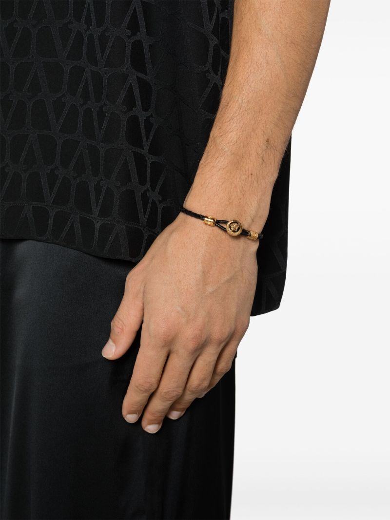 Black Medusa Biggie Leather Bracelet