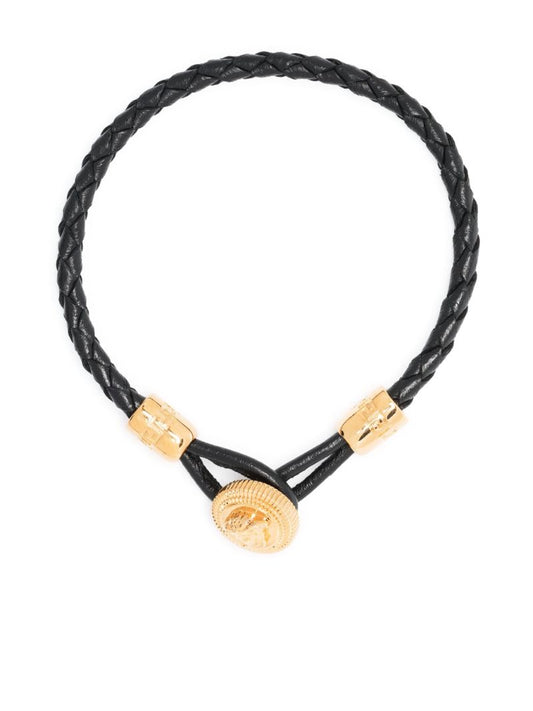 Black Medusa Biggie Leather Bracelet