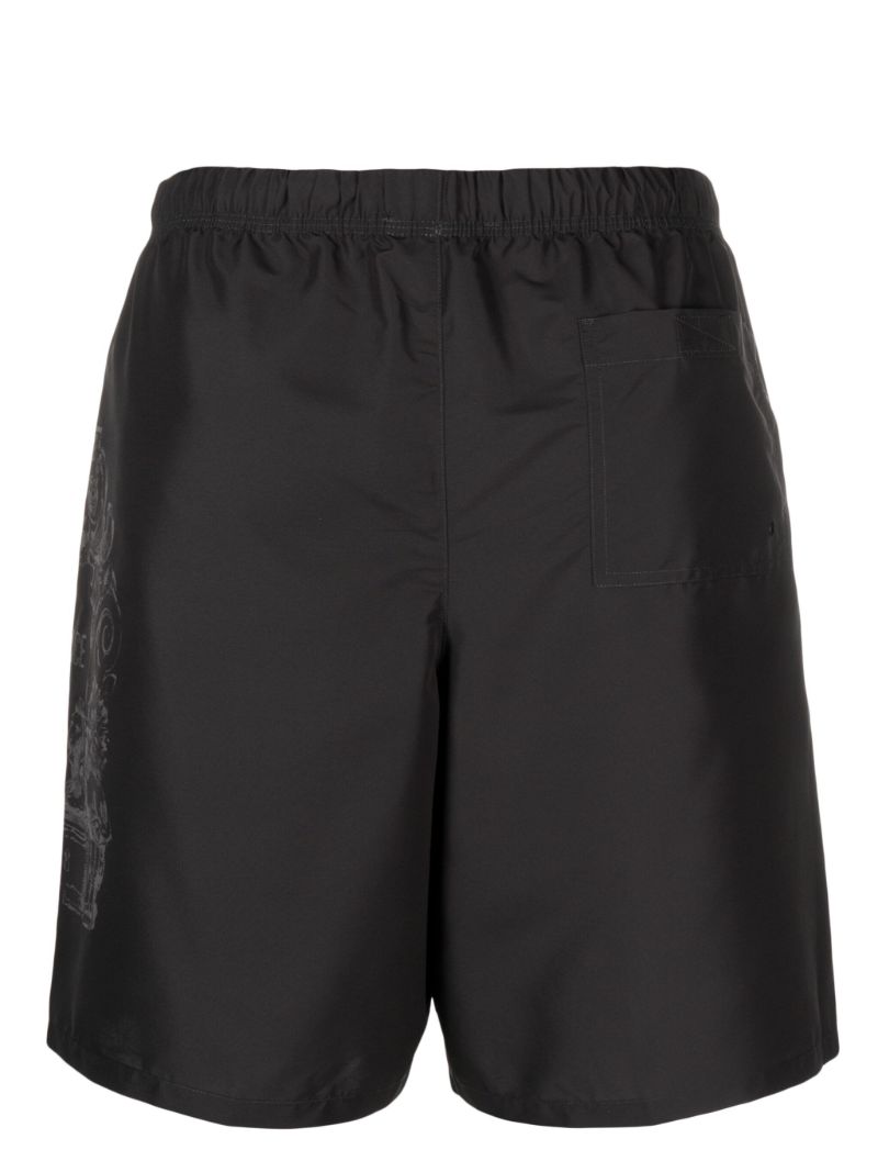 Black Versace Cartouche Swim Shorts
