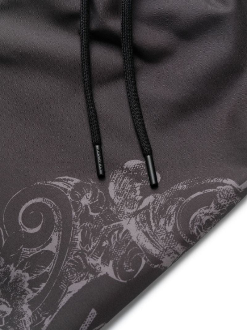 Black Versace Cartouche Swim Shorts