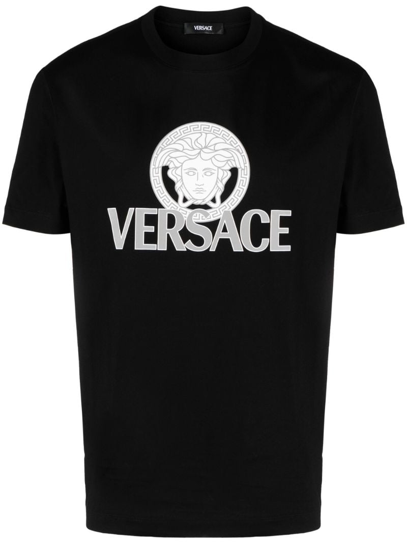Black Medusa Logo-print Cotton T-shirt