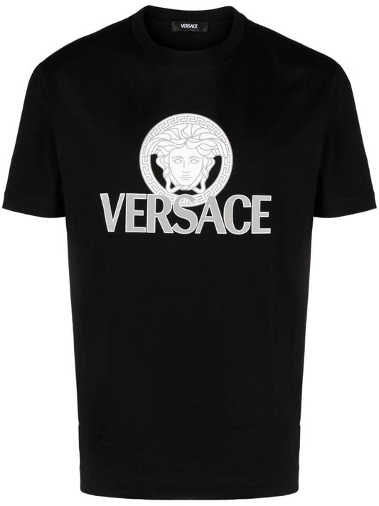 Black Medusa Logo-print Cotton T-shirt