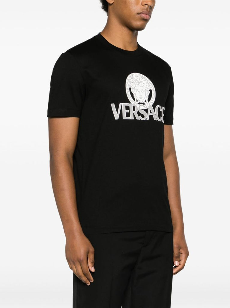 Black Medusa Logo-print Cotton T-shirt