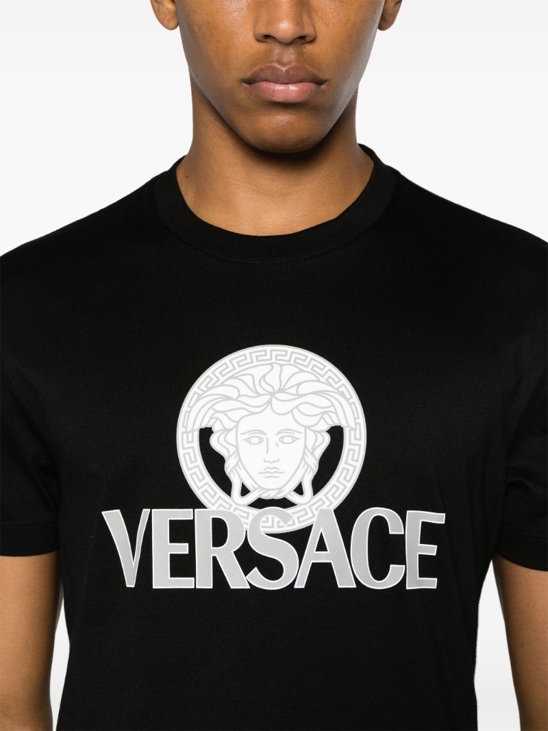 Black Medusa Logo-print Cotton T-shirt