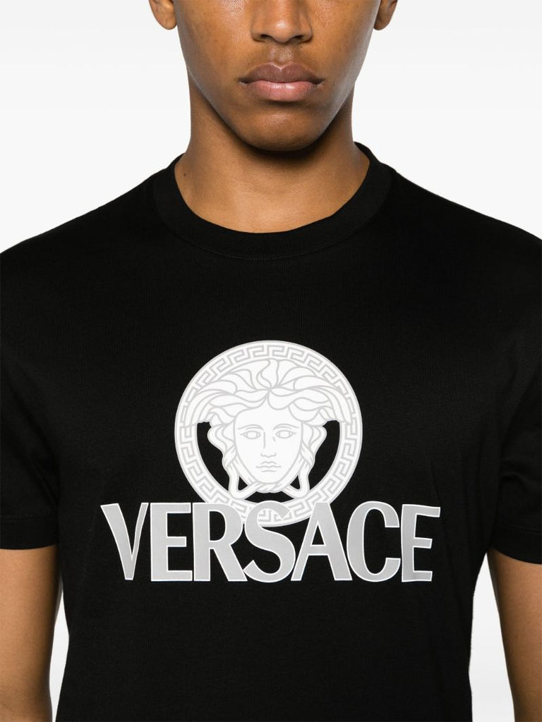 Black Medusa Logo-print Cotton T-shirt