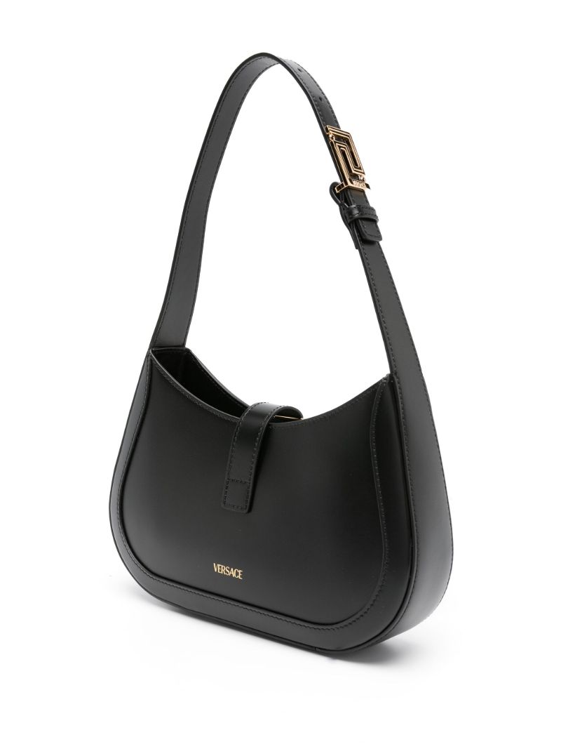 Black Greca Goddess Small Shoulder Bag