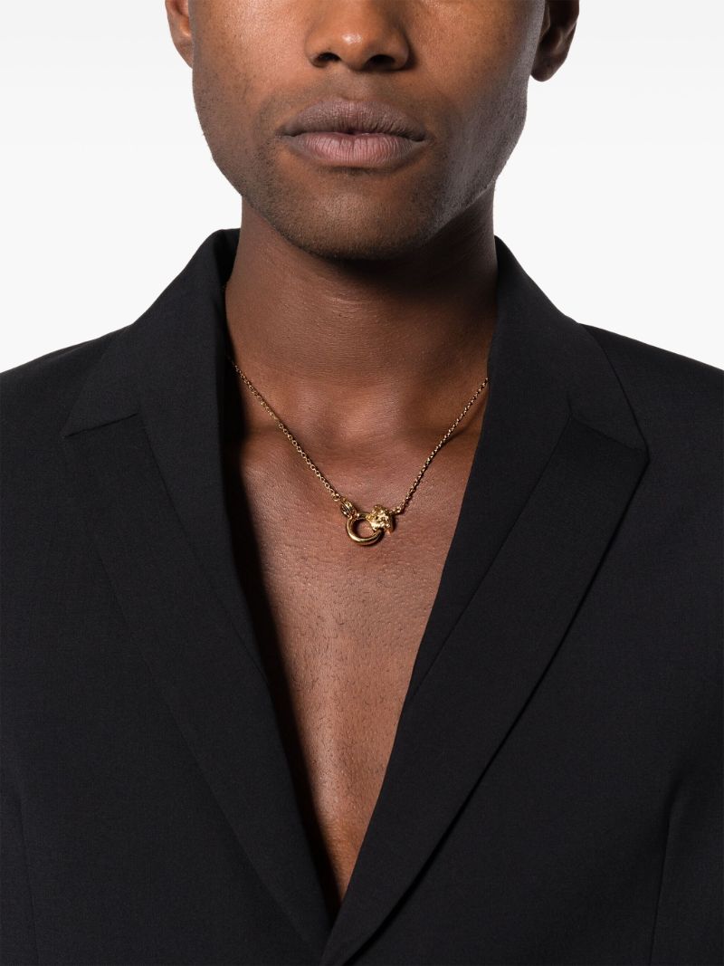 Gold-tone Medusa Chain Necklace