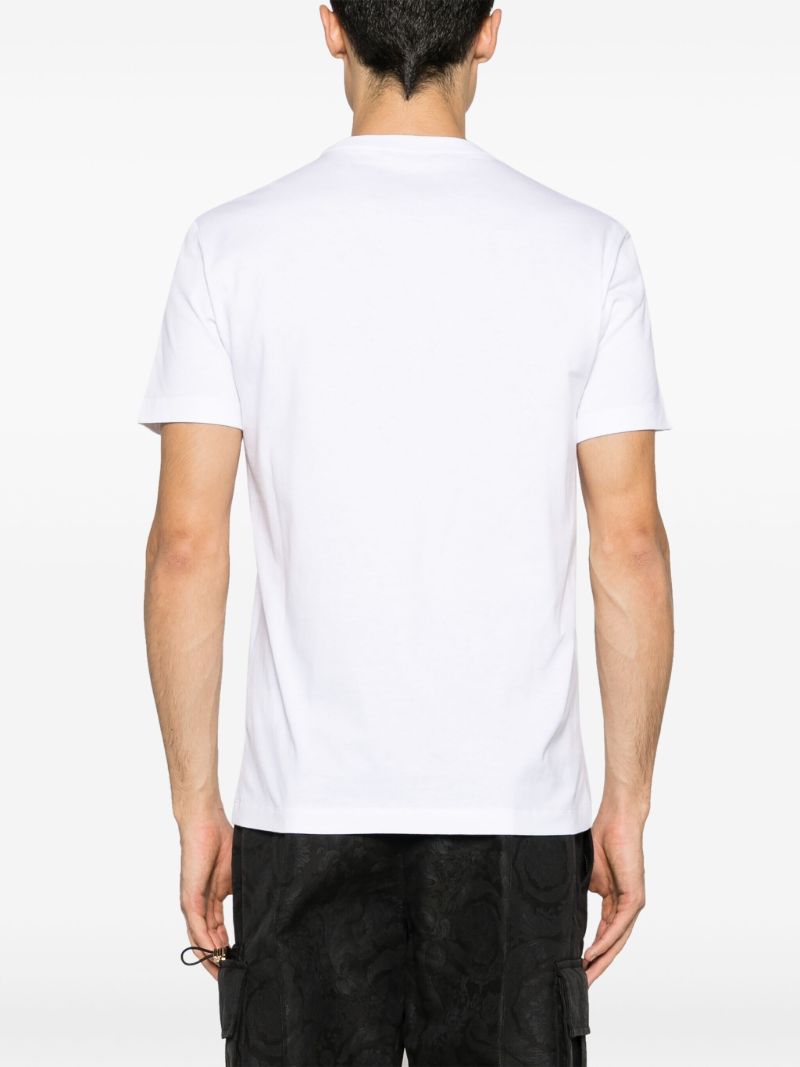 White Medusa Logo Cotton T-shirt