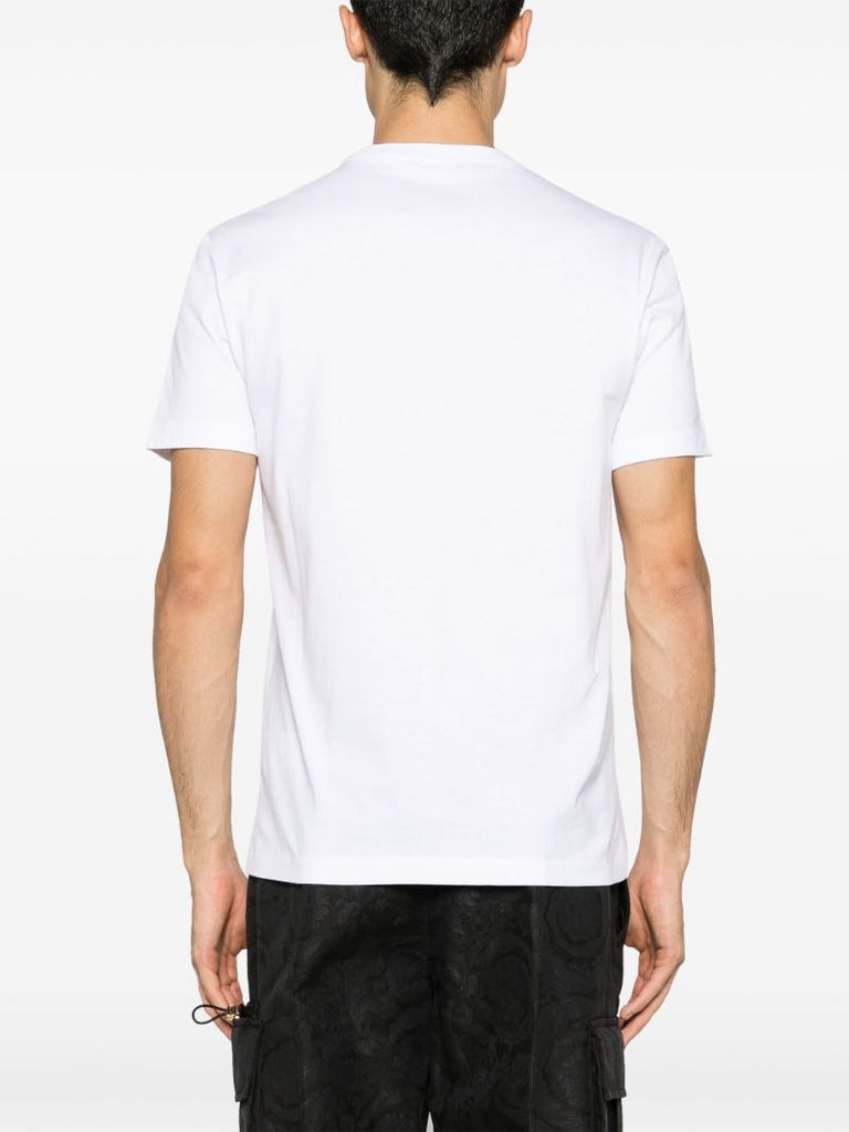 White Medusa Logo Cotton T-shirt