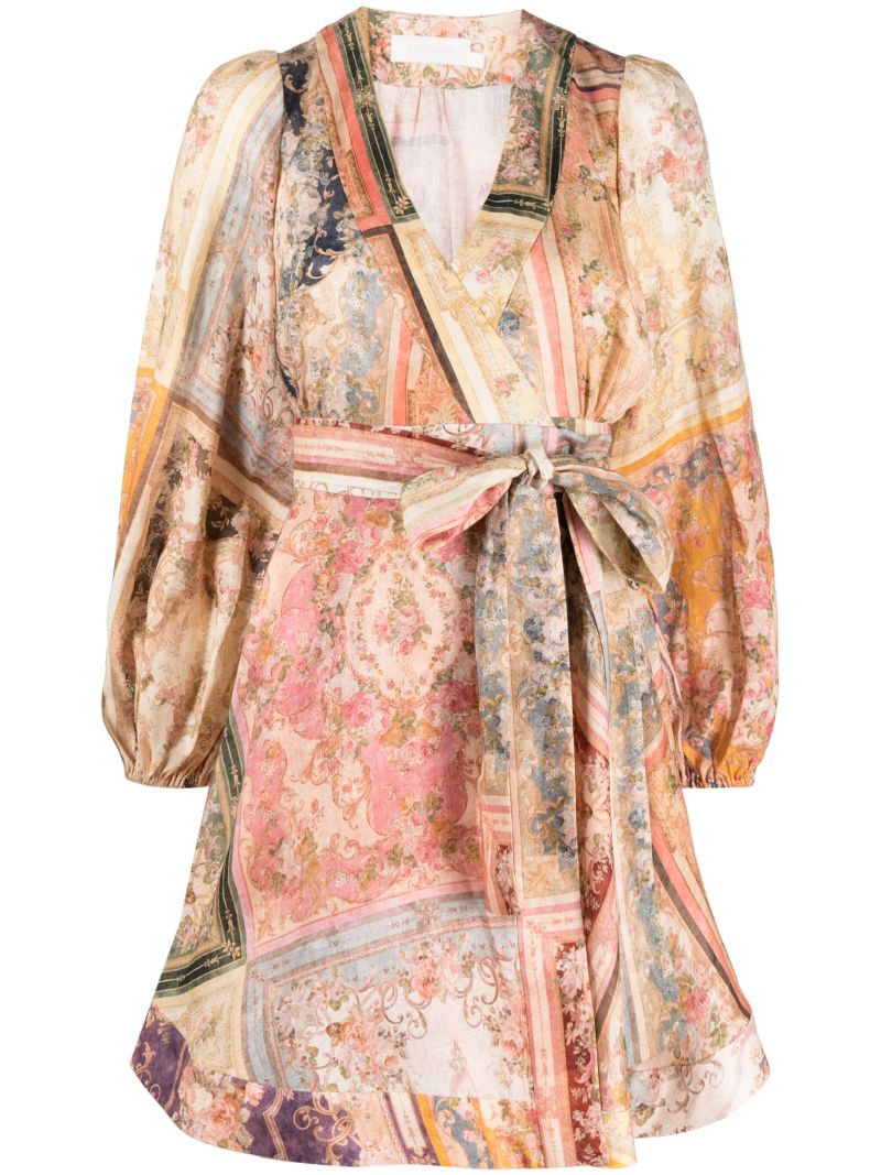 Multicolour August Wrap Mini Dress