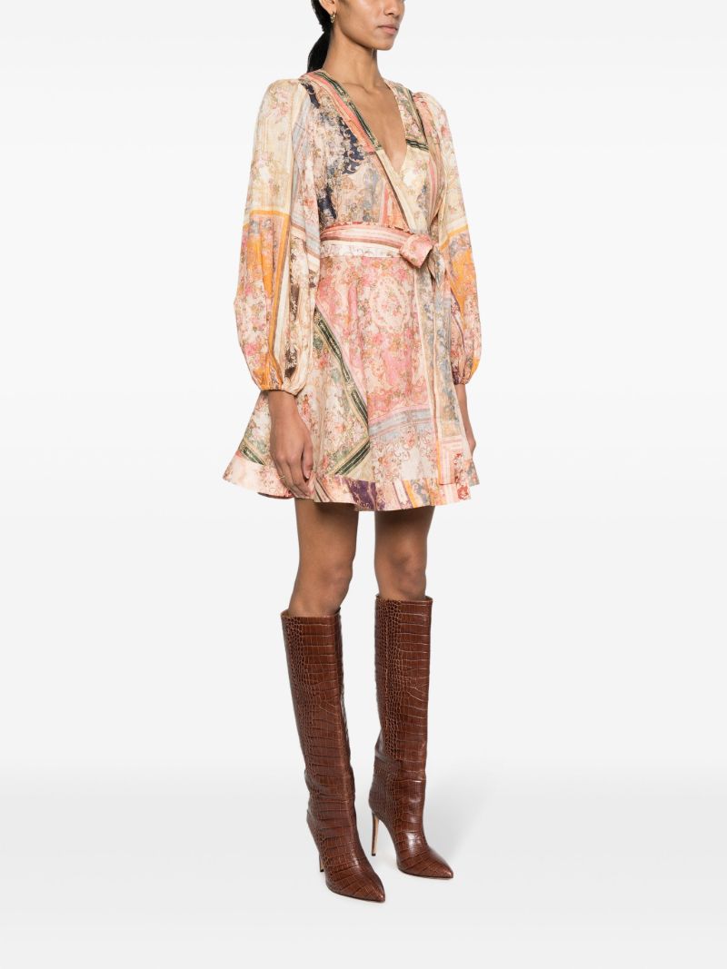 Multicolour August Wrap Mini Dress