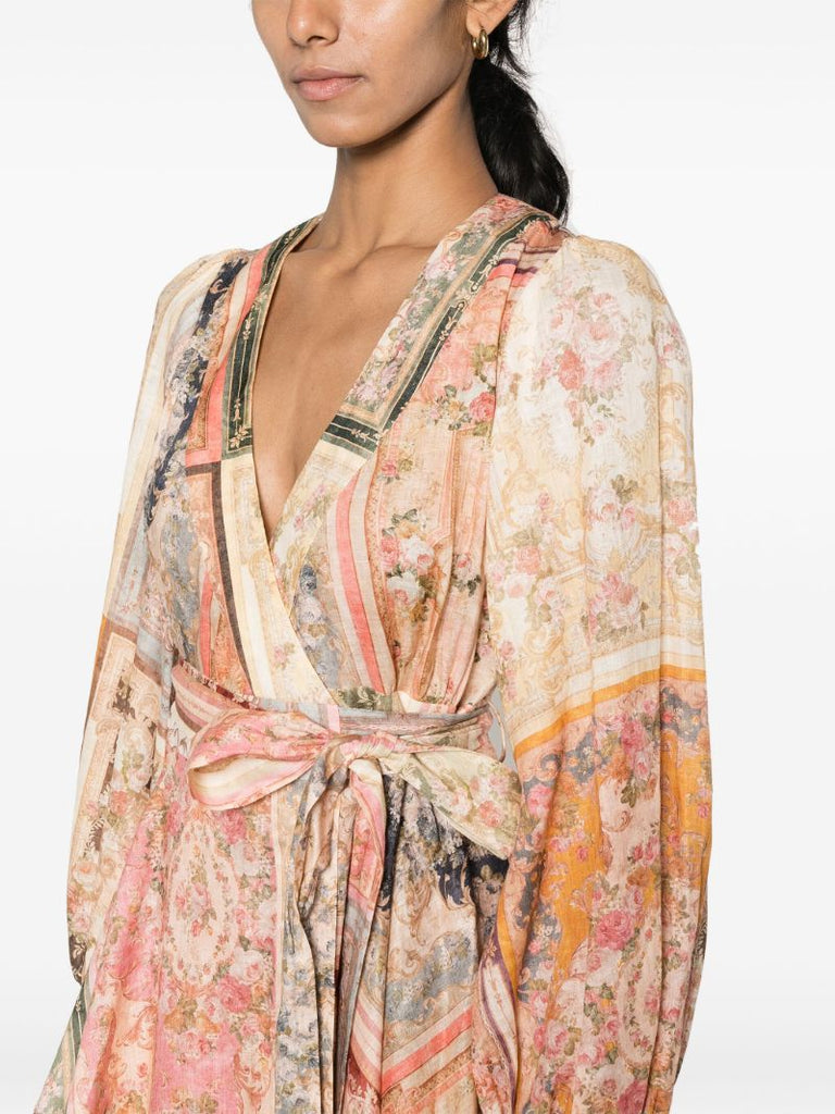 Multicolour August Wrap Mini Dress