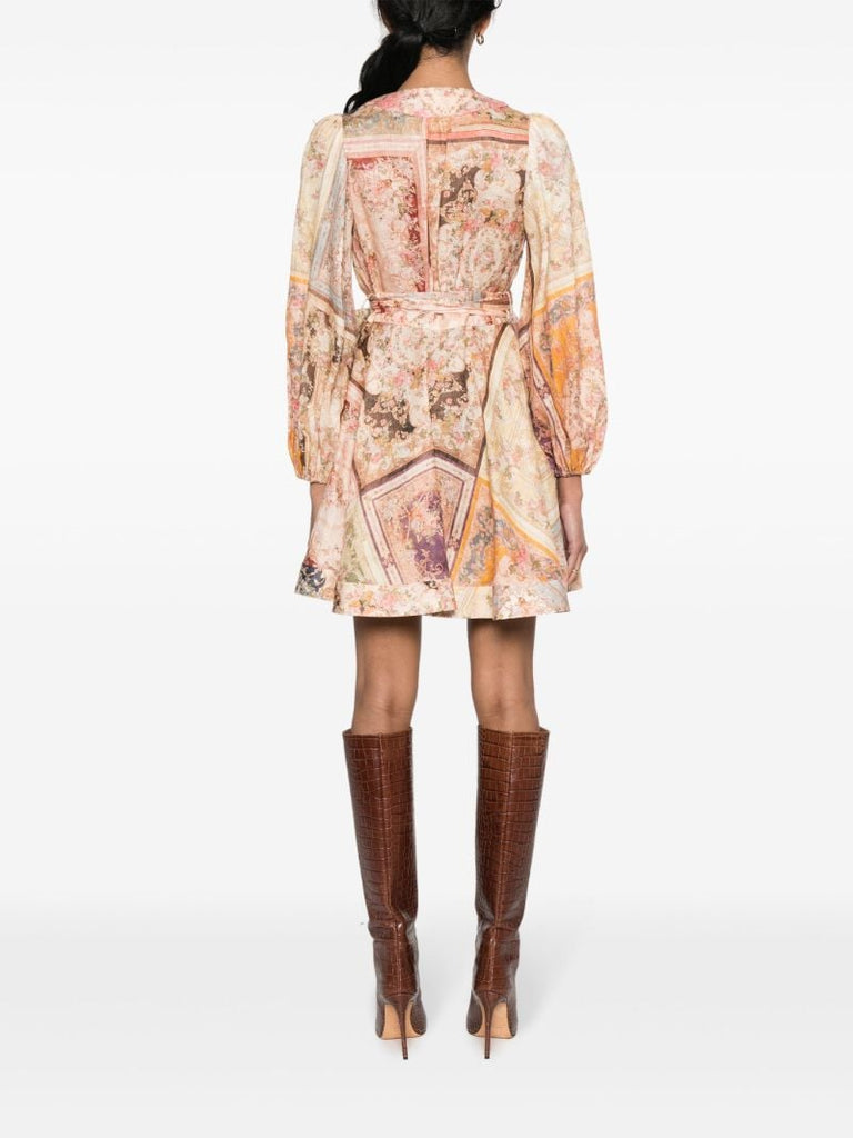 Multicolour August Wrap Mini Dress