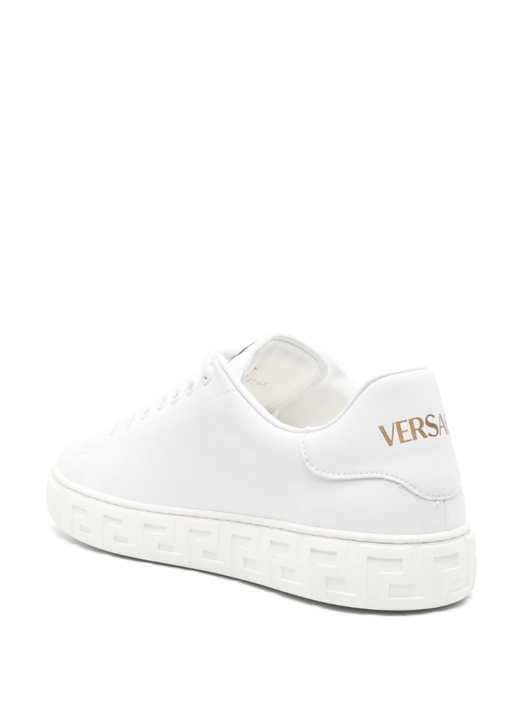 White Greca Faux Leather Sneakers