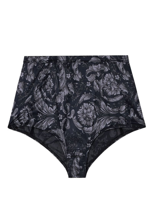 Black Barocco Satin Briefs