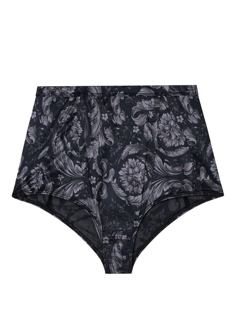 Black Barocco Satin Briefs