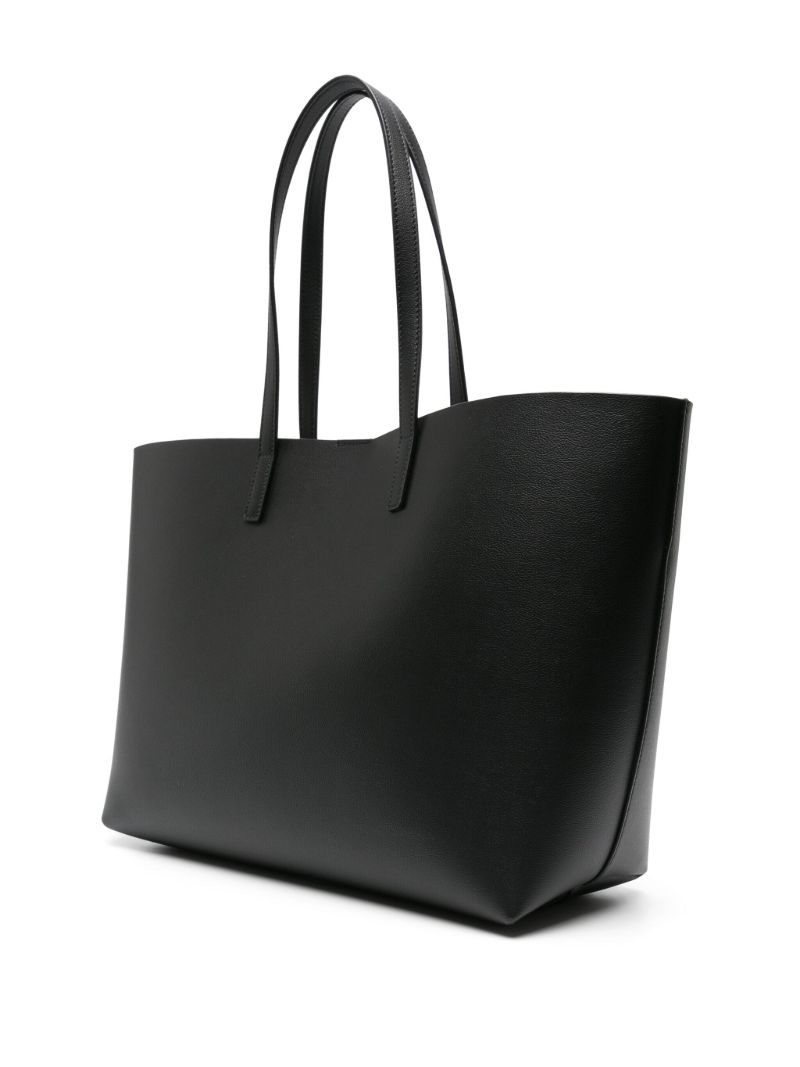 Black Virtus Leather Tote Bag