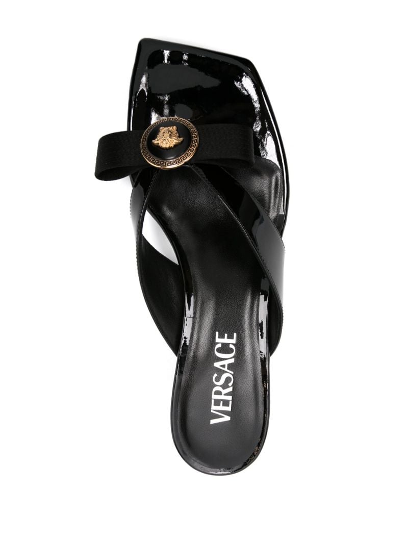 Black Gianni Ribbon 45 Sandals
