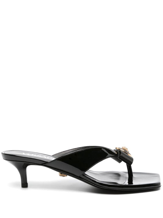 Black Gianni Ribbon 45 Sandals