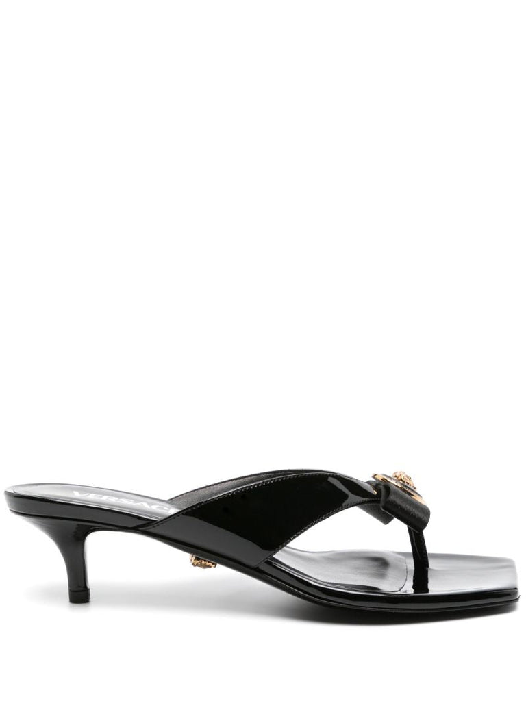 Black Gianni Ribbon 45 Sandals