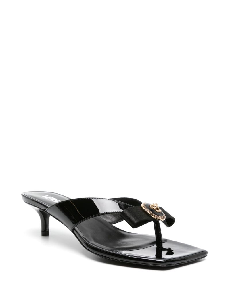 Black Gianni Ribbon 45 Sandals