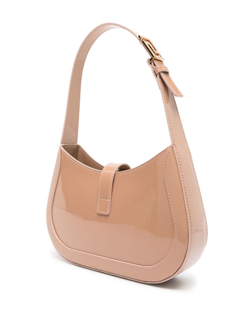 Neutral Greca Goddess Small Leather Shoulder Bag