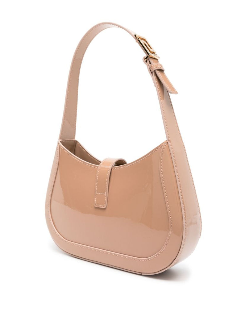 Neutral Greca Goddess Small Leather Shoulder Bag